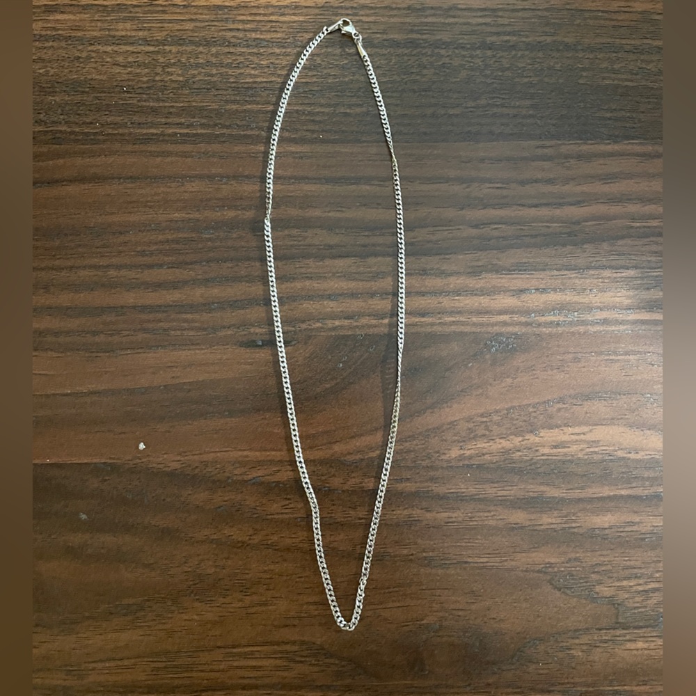 Vrai - Cuban Chain Necklace - 14K White Gold - 16 in